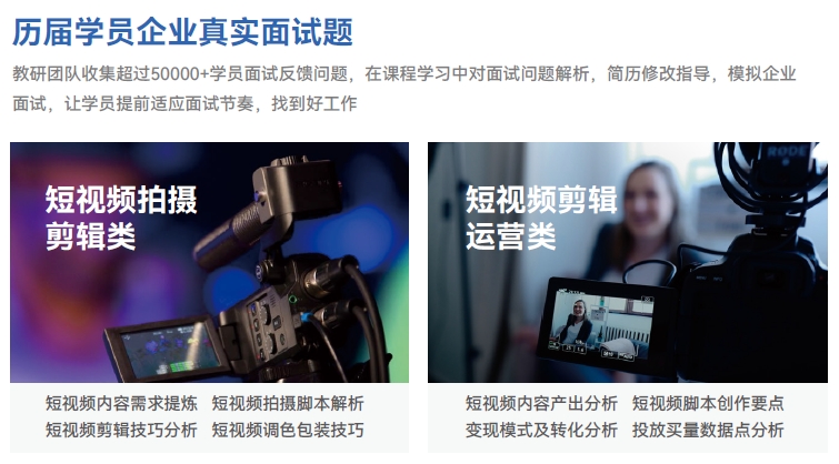 达内短视频影视视效设计培训课程：历届学员企业真实面试题