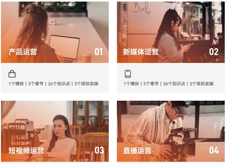 达内新媒体电商培训课程全链路：覆盖6大核心运营方向